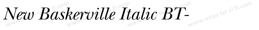 New Baskerville Italic BT字体转换